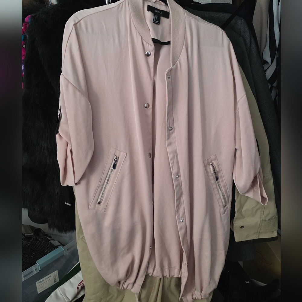 Forever 21 Blush Pink Bomber Jacket